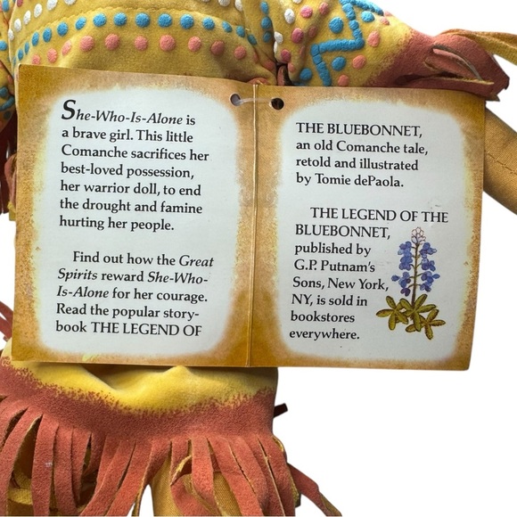 She-Who-Is-Alone Doll From “The Legend of the Bluebonnet” NWT RARE 1993 - Picture 7 of 12